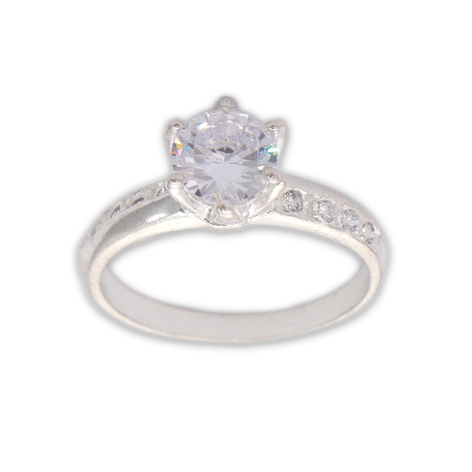 Anillo de compromiso oro blanco