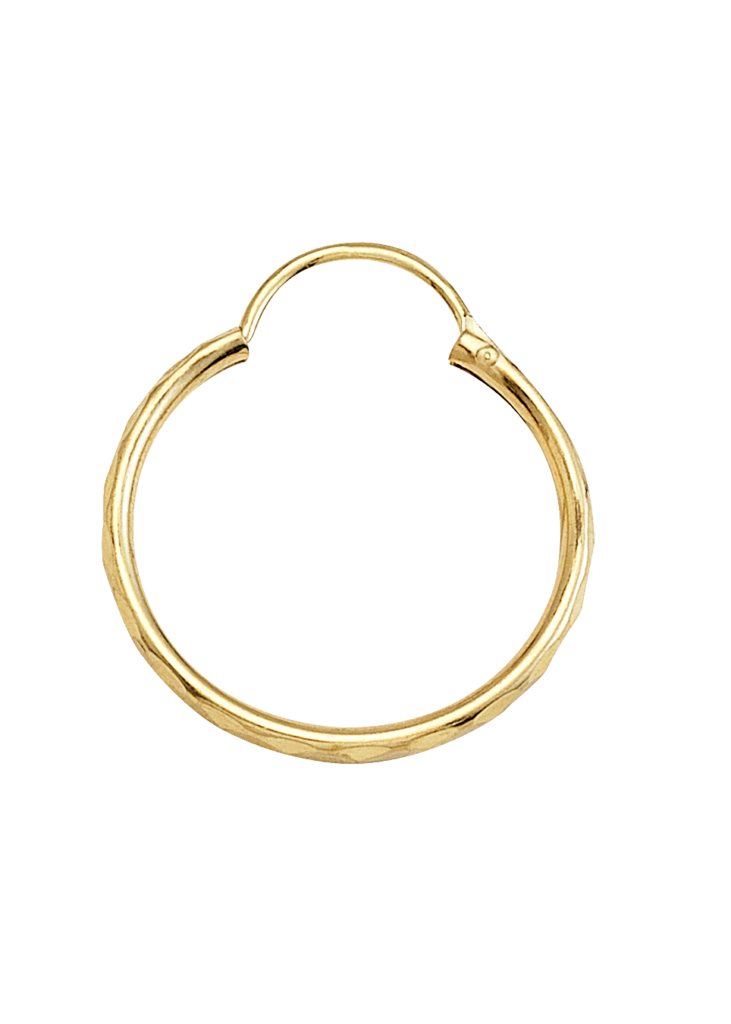 arracada de oro facetada
