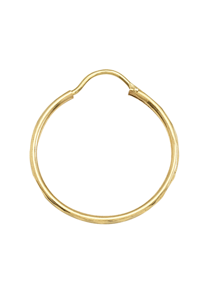 arracada de oro facetada