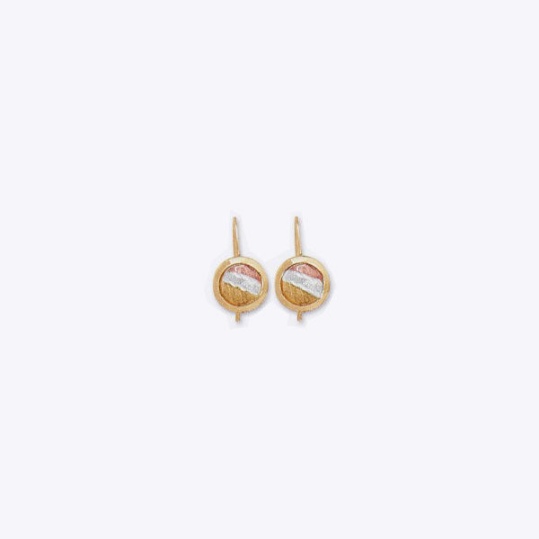 aretes redondos de oro
