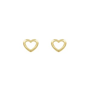 broqueles de corazon oro