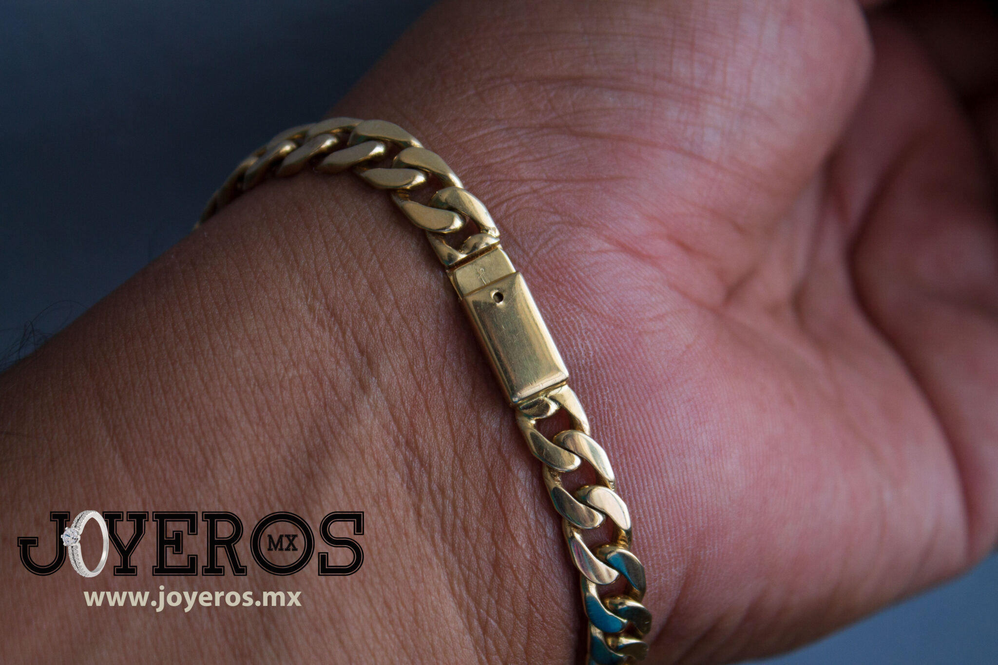 Esclava De Oro Tejido Cubano 14 Kilates JOYEROS MX