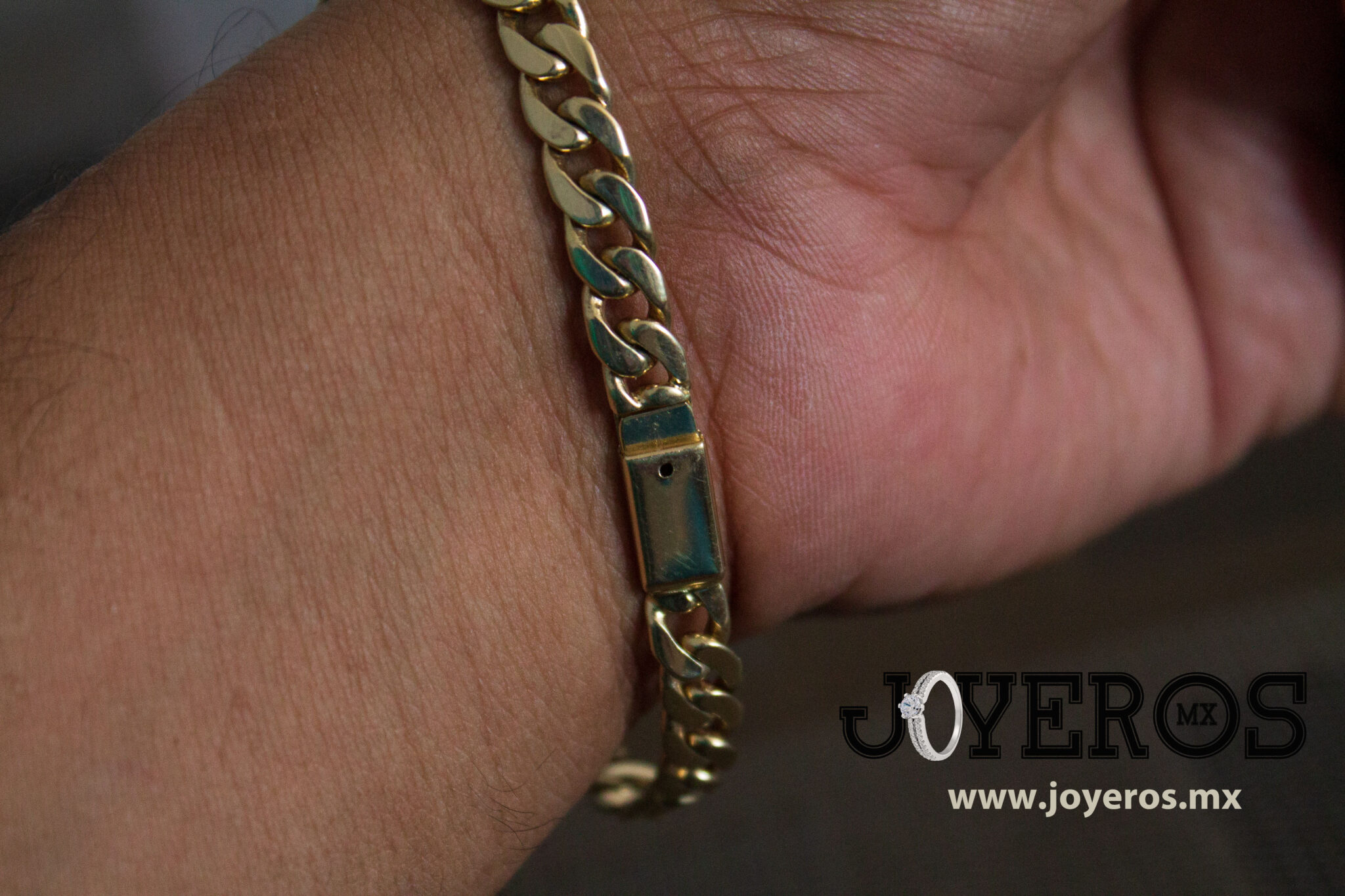Esclava De Oro Tejido Cubano 14 Kilates JOYEROS MX
