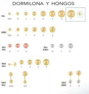 broqueles de oro para mujer