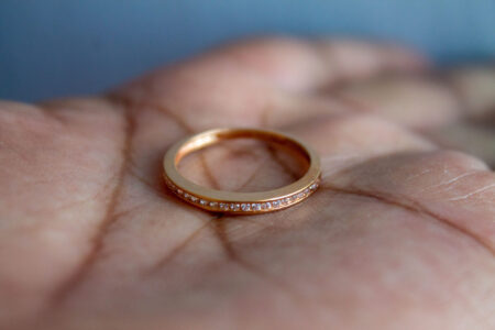 anillo de promesa oro rosa