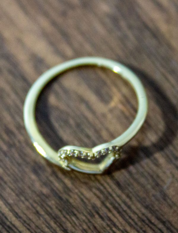 anillo de corazon de oro