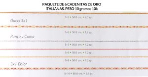 cadenas italianas de oro