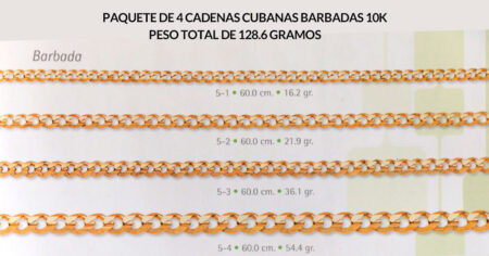 cadenas cubanas de oro