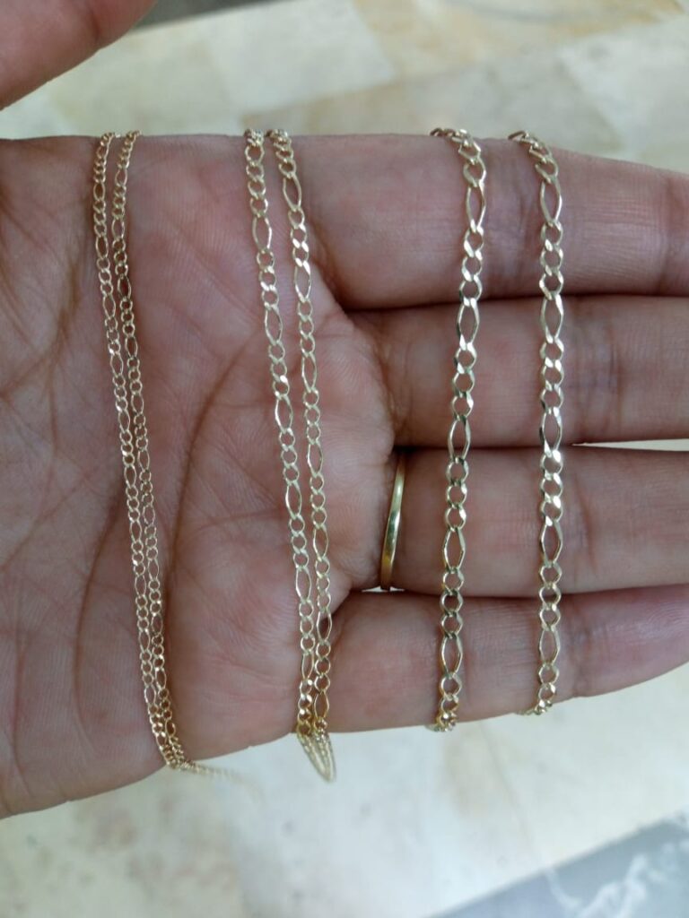 3 Cadenas tipo Cartier de Oro 10k