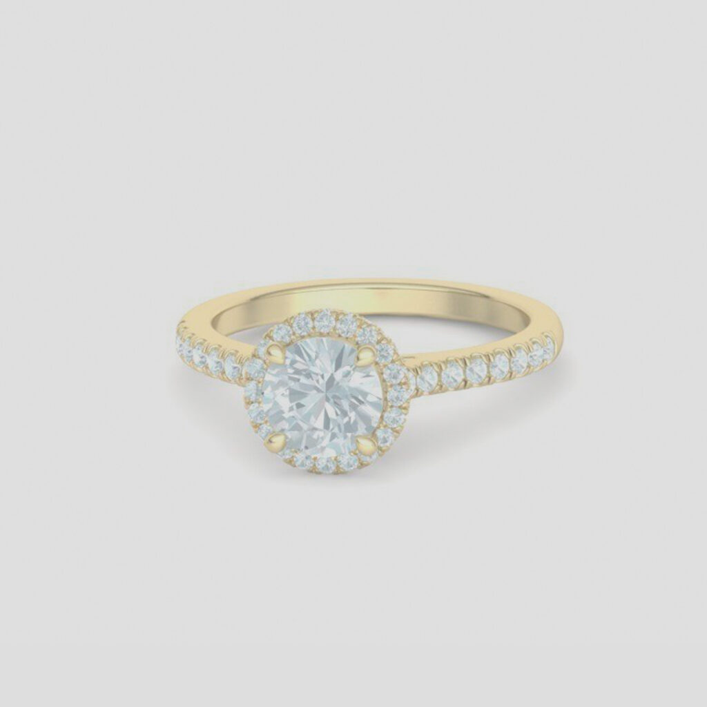 anillo de compromiso halo love