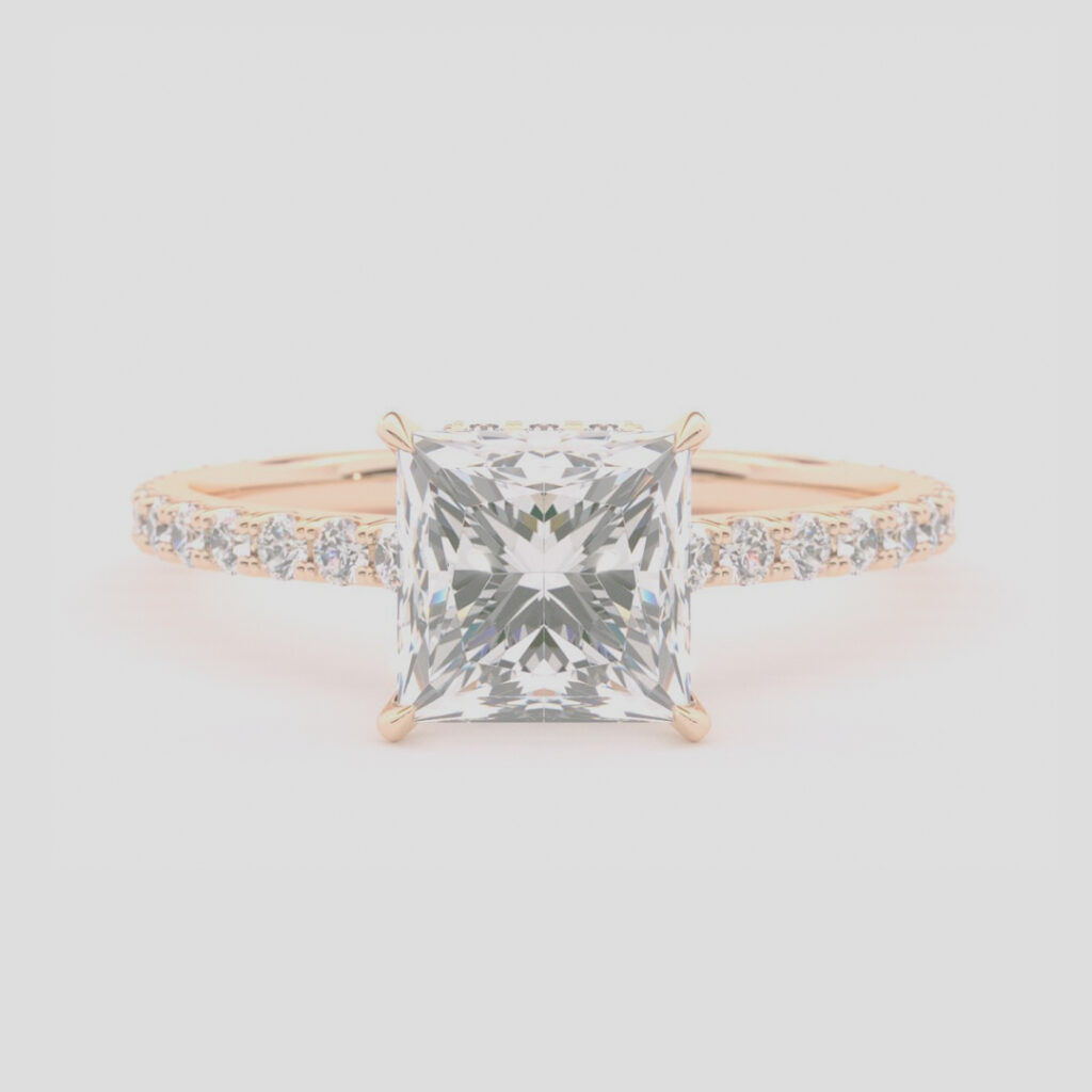 anillo de compromiso princess fit