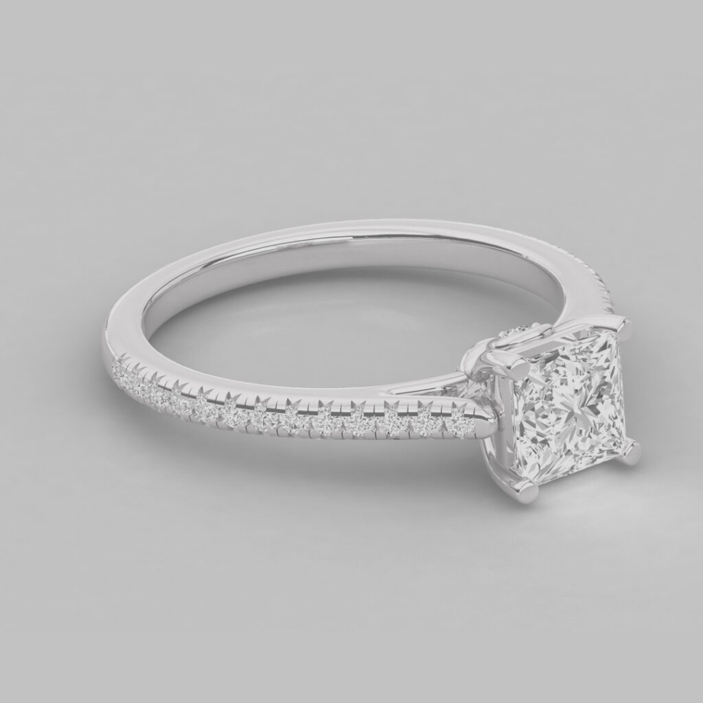 anillo de compromiso princess flash