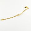Esclava de oro para bebé estilo barbada placa 12 cm largo. - Imagen 2