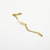 Esclava de oro para bebé estilo barbada placa 12 cm largo. - Imagen 5