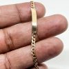 Esclava de oro para bebé estilo barbada placa 12 cm largo. - Imagen 3