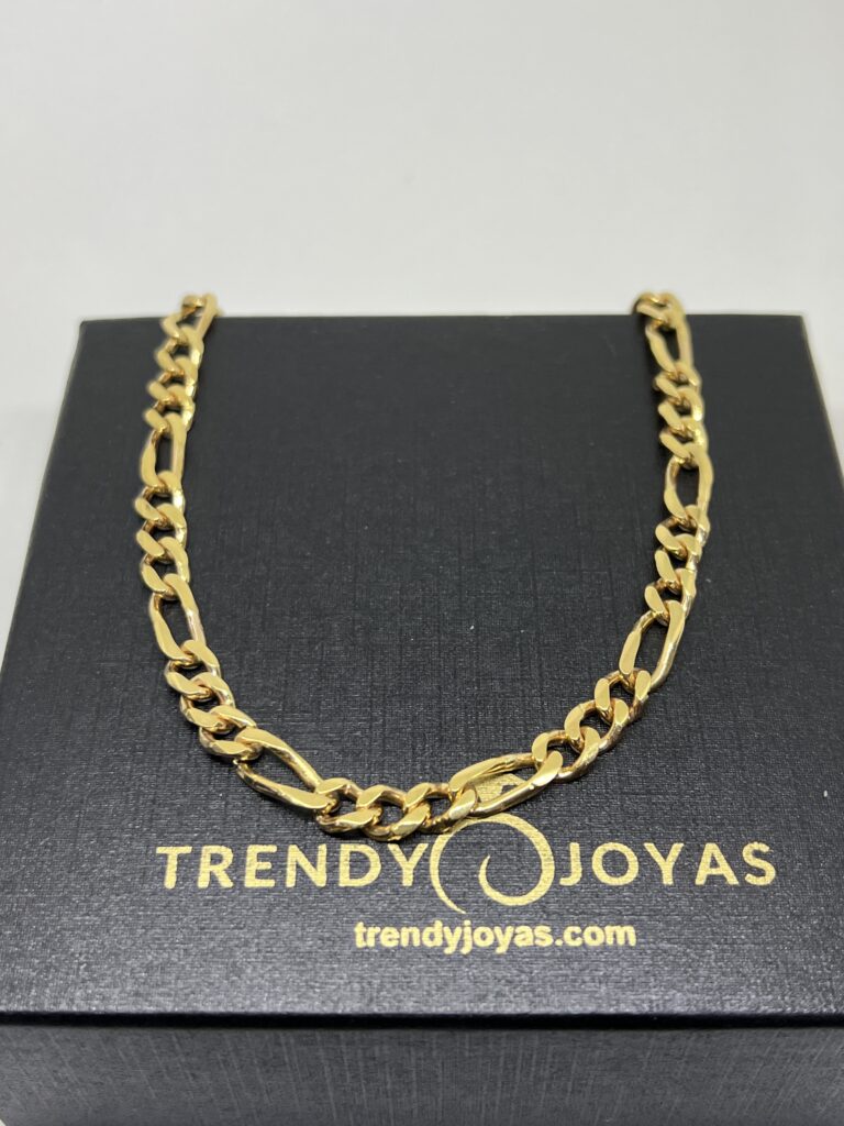 Cadena de oro para hombre estilo Cartier hecha a mano de 6mm y 60 cm largo.