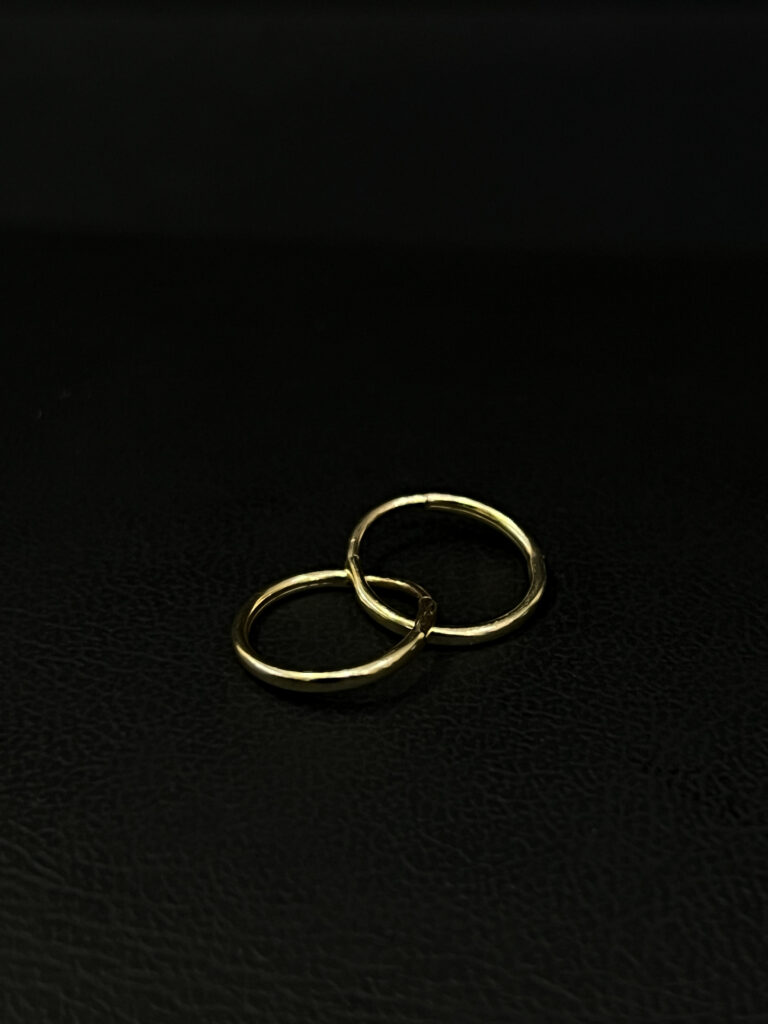 Arracada lisa 10k, 10mm