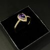 Anillo Halo, corte pera de oro - Imagen 6