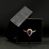 Anillo Halo, corte pera de oro - Imagen 4