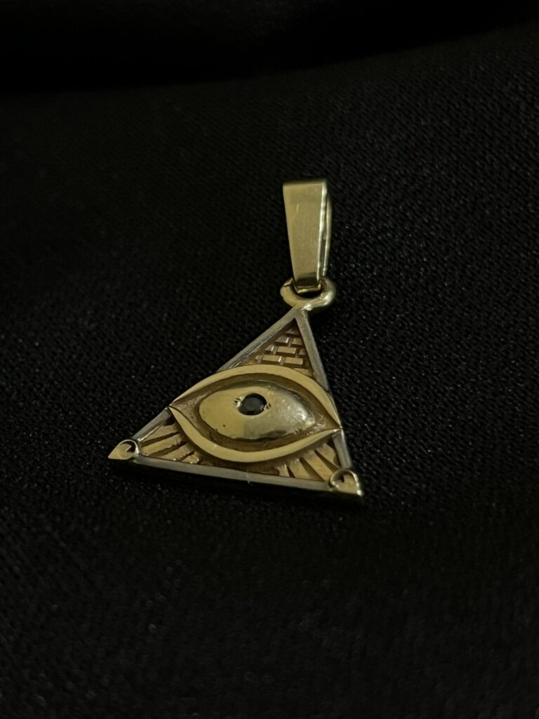 Dije Ojo Illuminati en Oro 14k