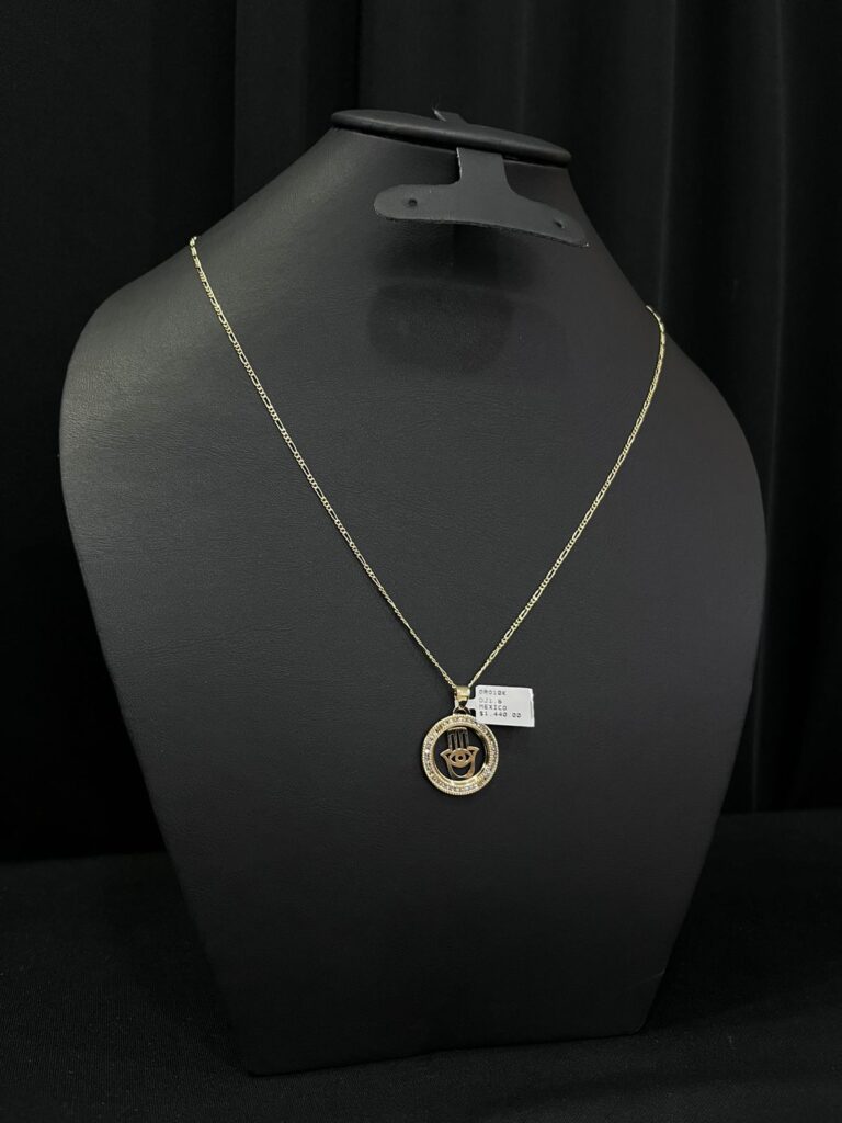 Cadena De oro 3x1 Con dije de oro 10 Kilates 4.0 Gramos