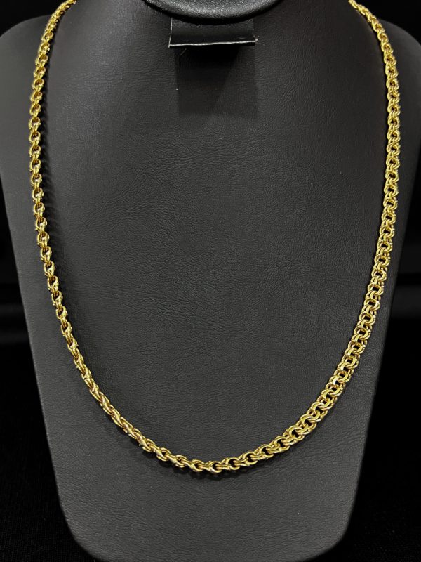 cadena tejido chino de oro