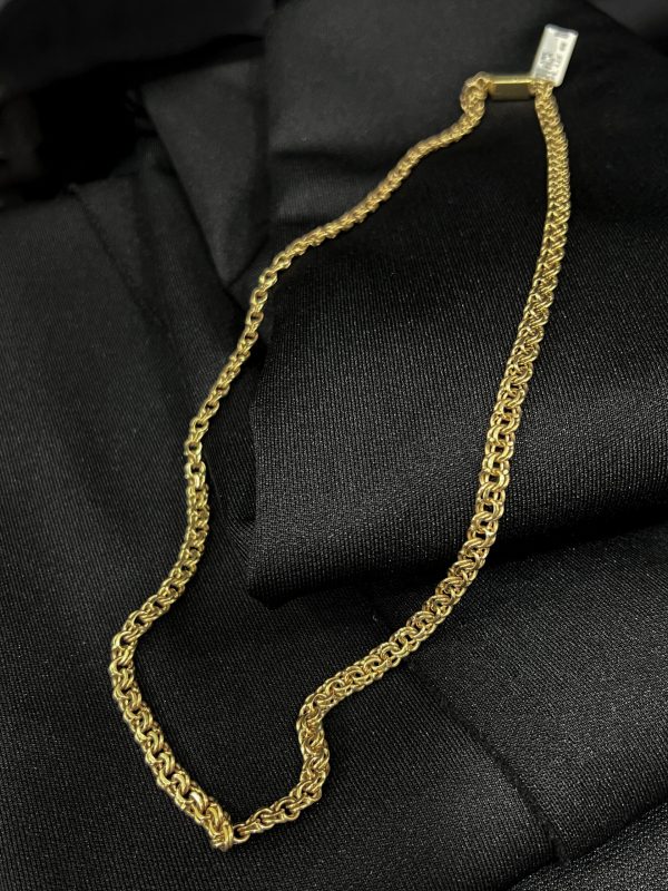 cadena tejido chino de oro