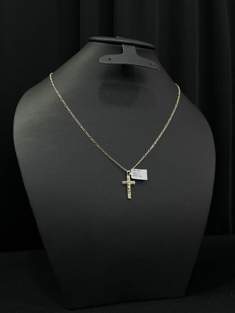 Cadena De Estilo 3X1 oro Con dije De cristo 3.0 Gramos 10 Kilates