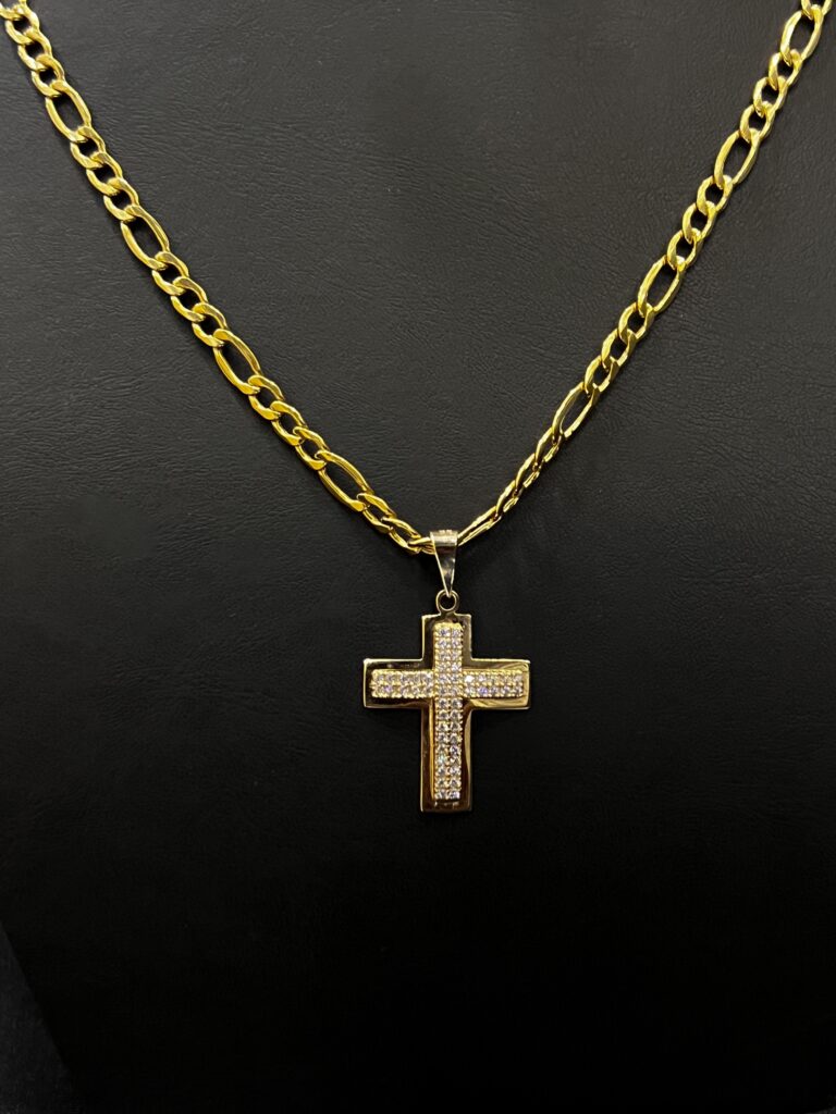 Cadena de Oro tipo Cartier con Cruz