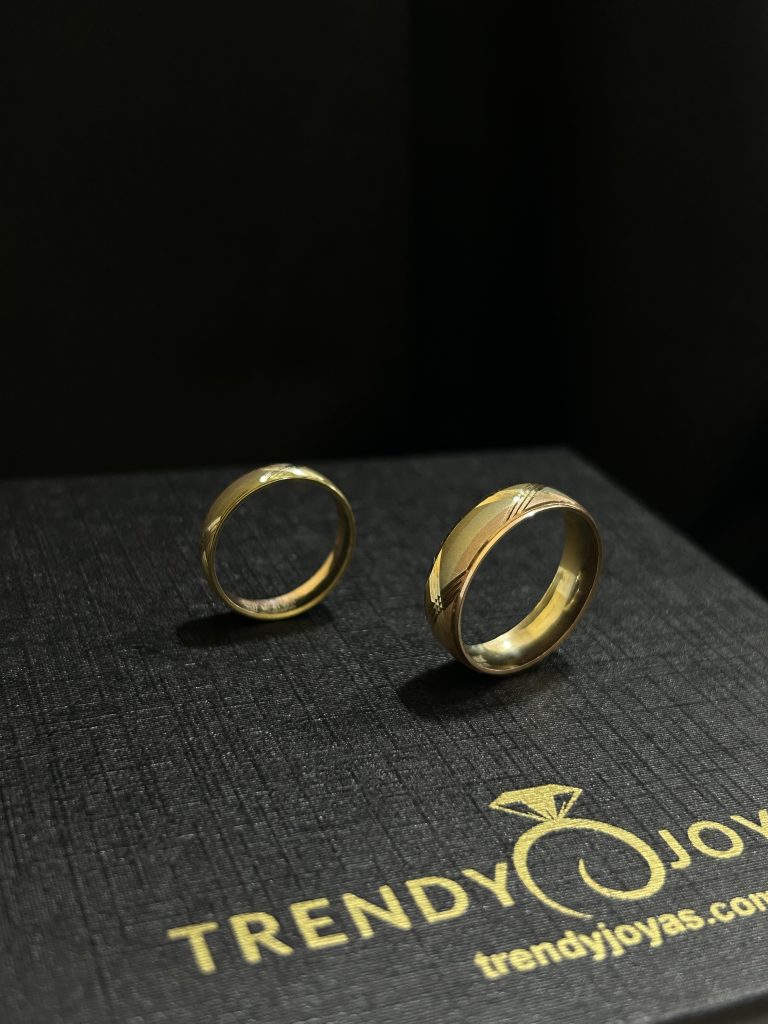 ARGOLLAS MATRIMONIO DE TRES OROS 10K