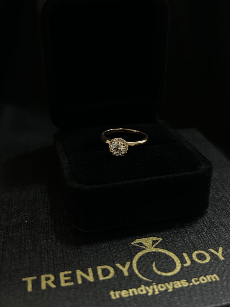 ANILLO DE COMPROMISO ORO ROSA 10K