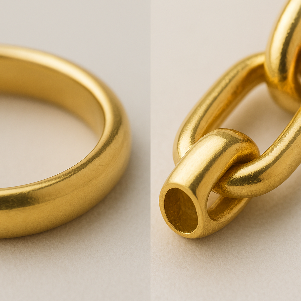 Oro macizo vs hueco: cómo identificarlo - imagen 1