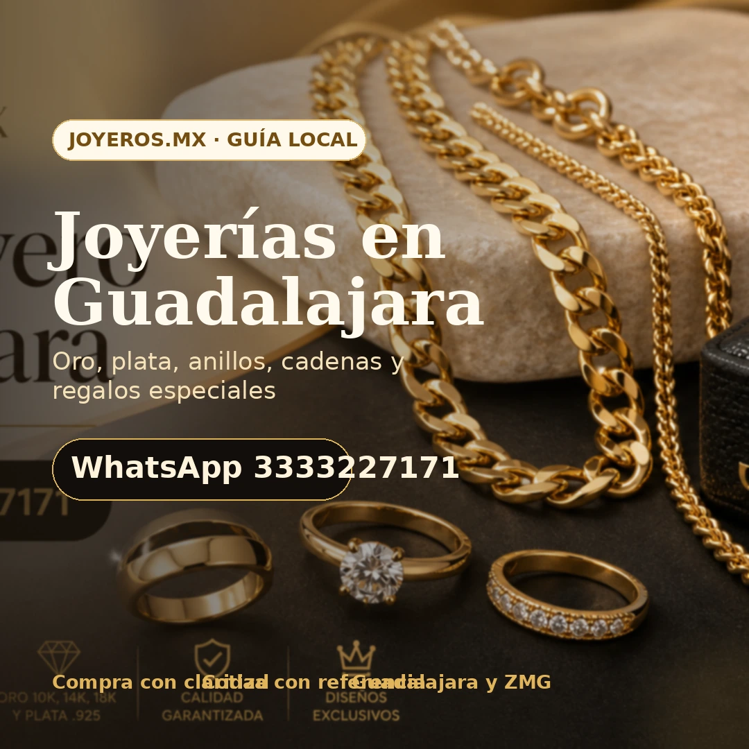 Joyería fina en Guadalajara con piezas de oro para comparar antes de comprar